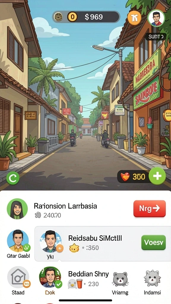 indaaa - Tampilan antarmuka pengguna yang menarik dan intuitif.